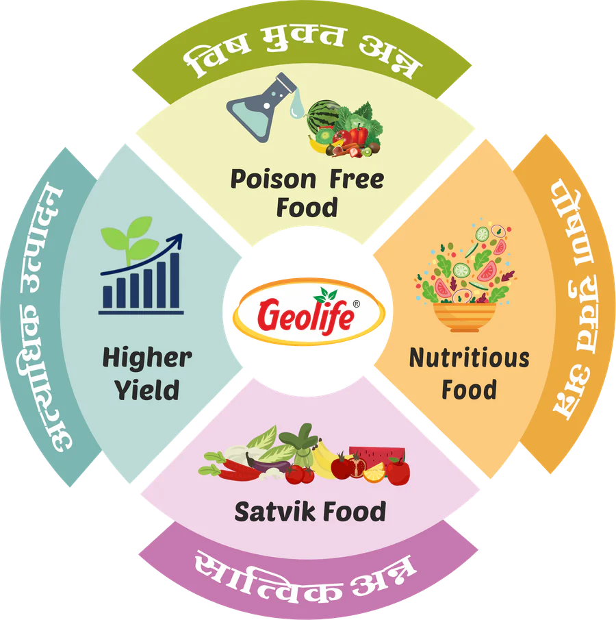 Poison free food, nutritious food, satvik food and higher yield