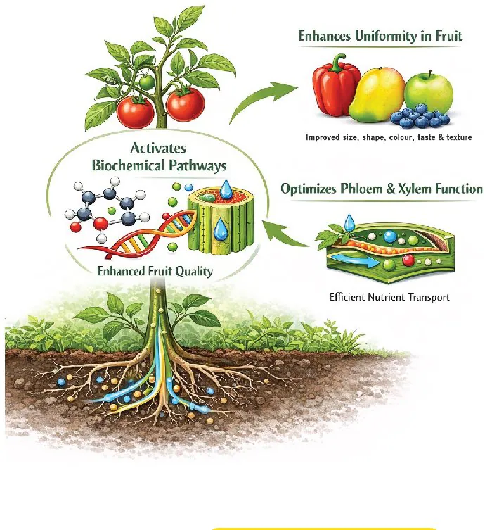Diagram of Vigore Fruit Special's mode of action