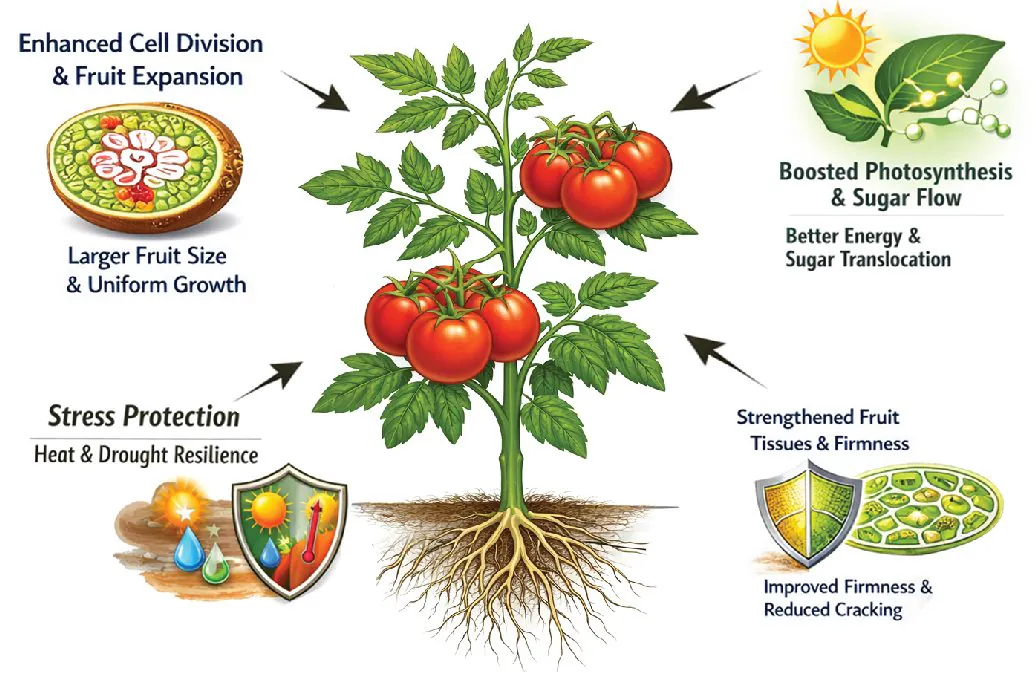 Diagram of BCN Fruit's mode of action